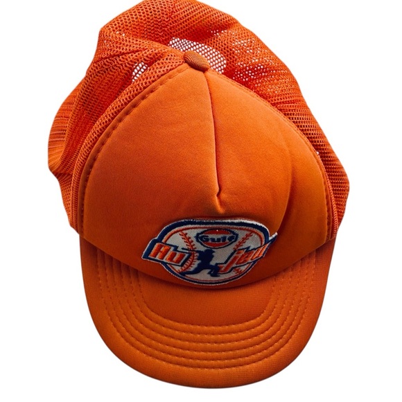 VTG Gulf Oil Au Jeu Snapback Trucker Hat Cap - Picture 6 of 8